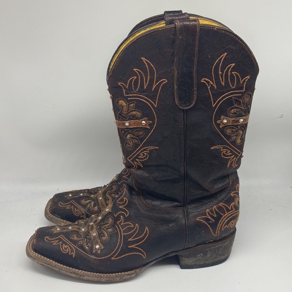 CAVENDERS Shoes - Cavendars Bling Cross Western Cowboy Boots Size 10B